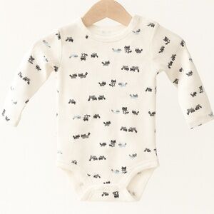 Carter's White Bodysuit with Animal Print